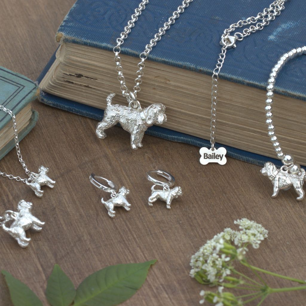 Cockapoo Silver Necklace - Personalised - MYLEE London