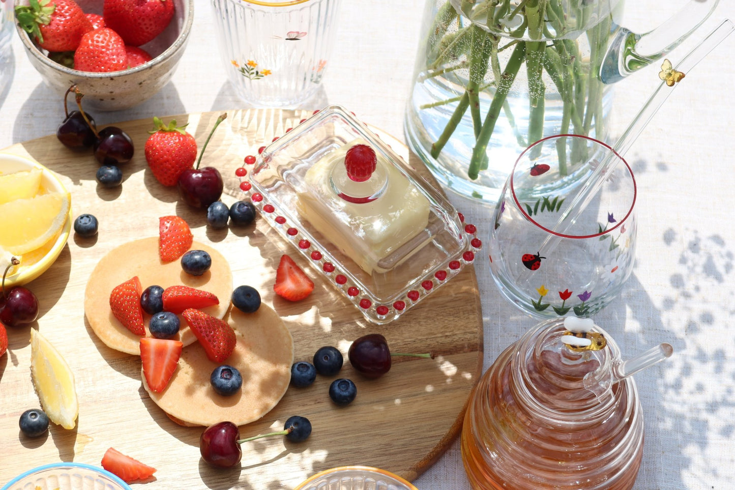 Glass Honey Jar with Dipper - MYLEE London