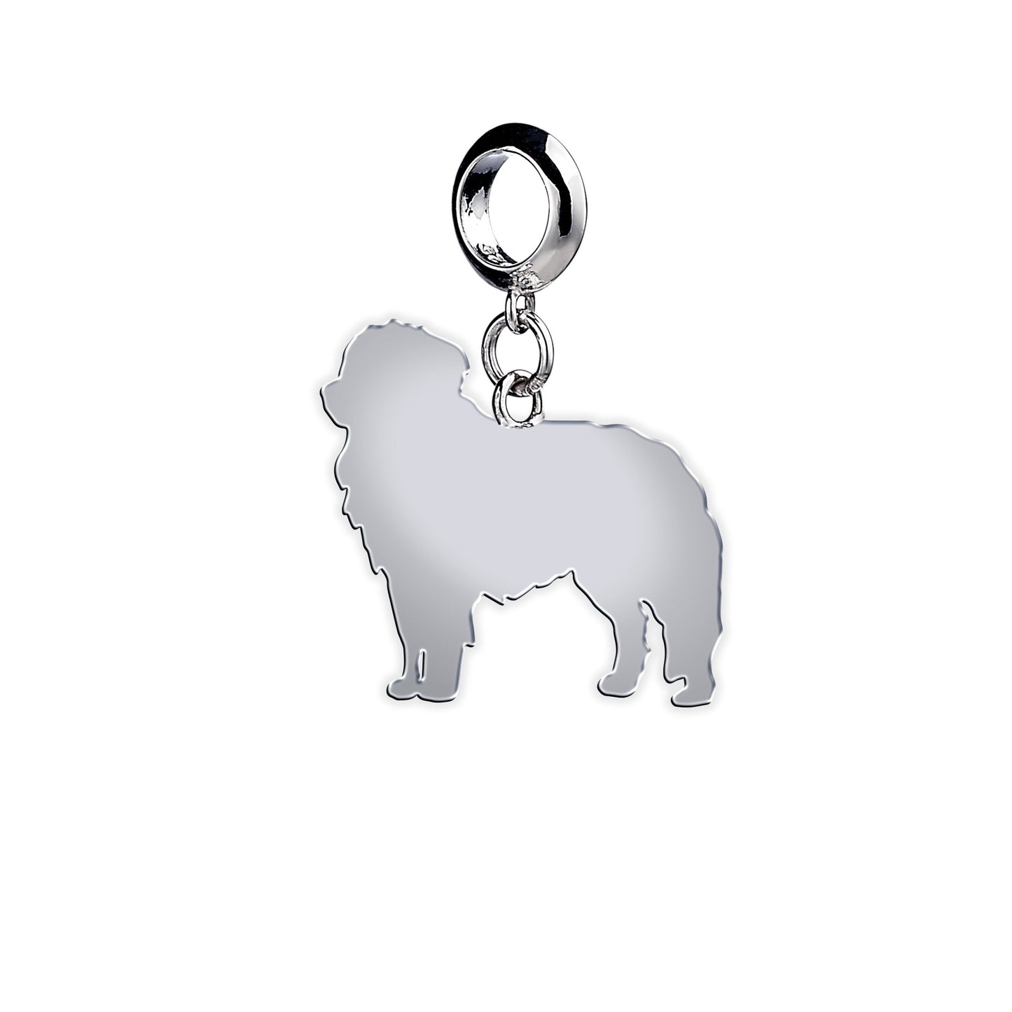 Maremma Sheepdog Silhouette Silver Charm - MYLEE London