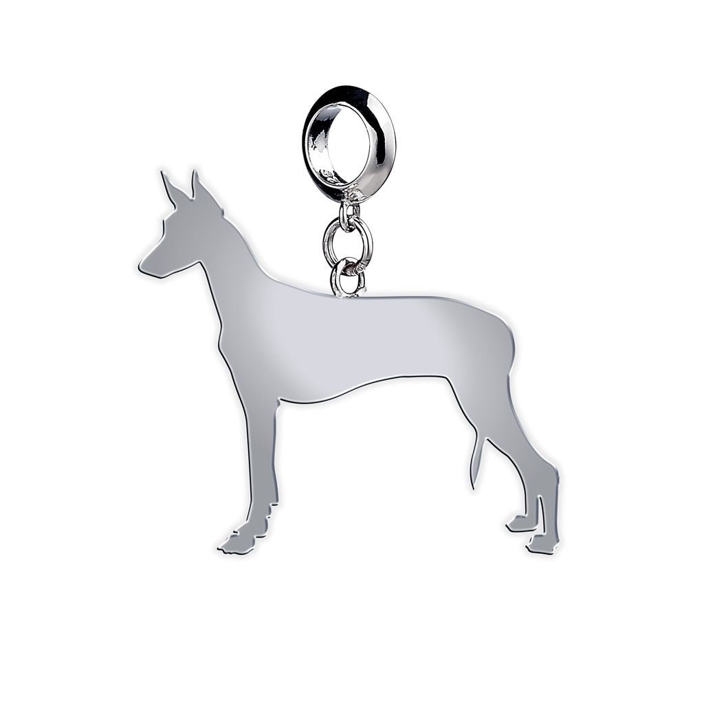Pharaoh Hound Silhouette Silver Charm - MYLEE London