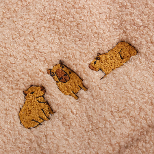 Capybara Embroidered Make-Up Cosmetics Bag