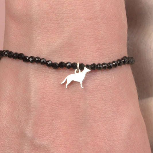 Alsatian Silhouette Crystal Bracelet - Personalised - MYLEE London