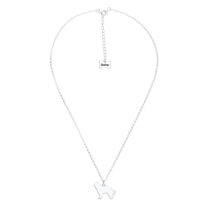 Barbet Silhouette Silver Necklace - Personalised - MYLEE London