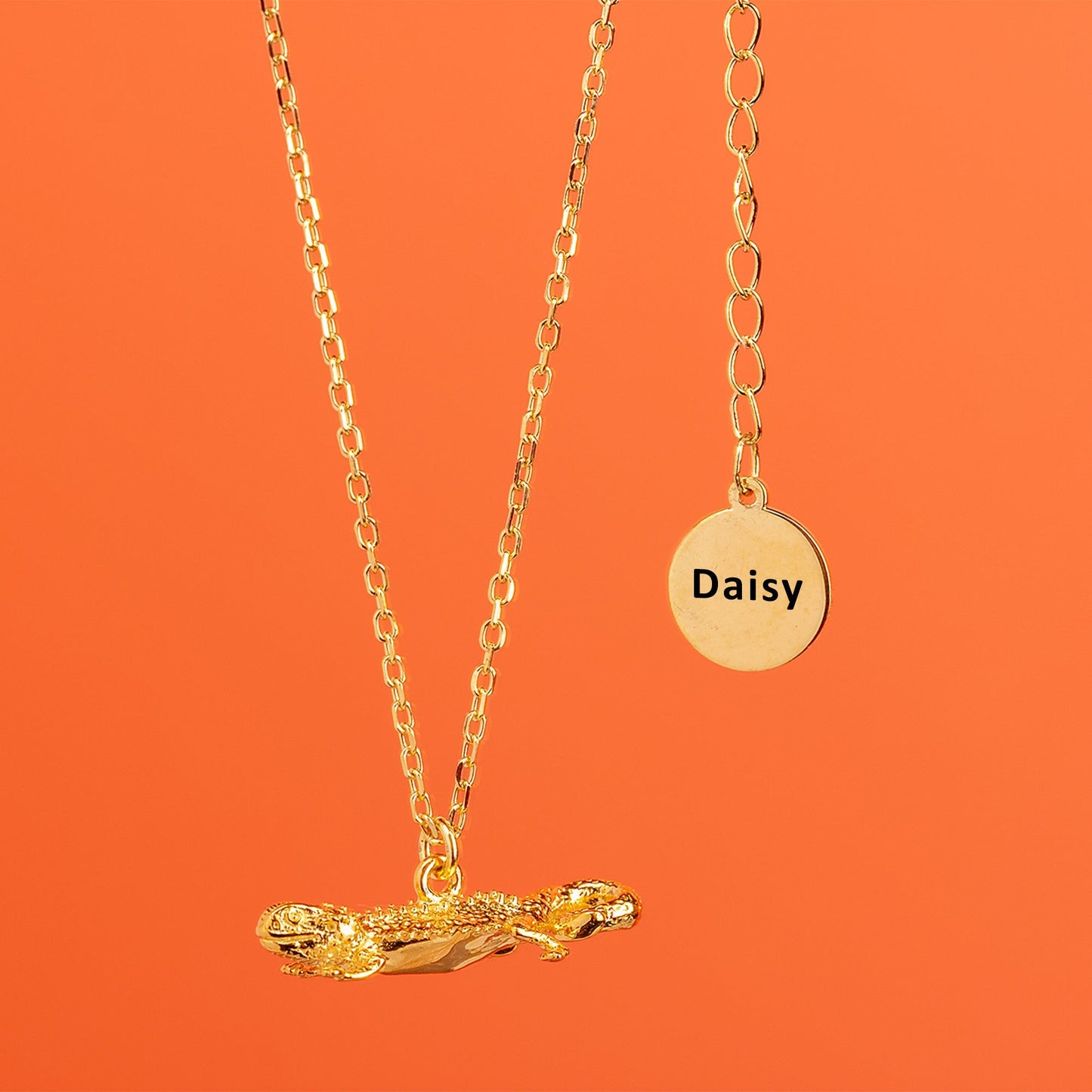 Bearded Dragon Gold Necklace - Personalised - MYLEE London