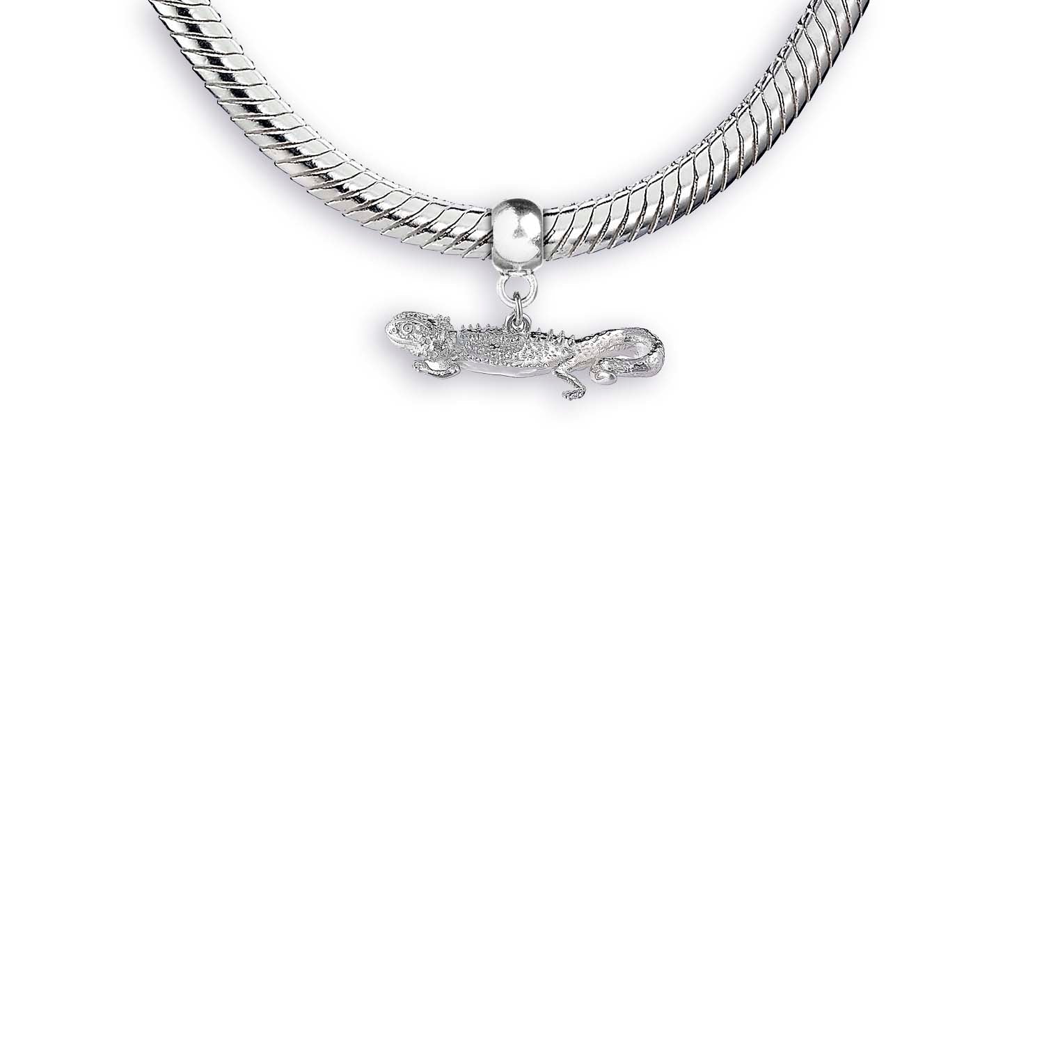 Bearded Dragon Silver Charm - MYLEE London