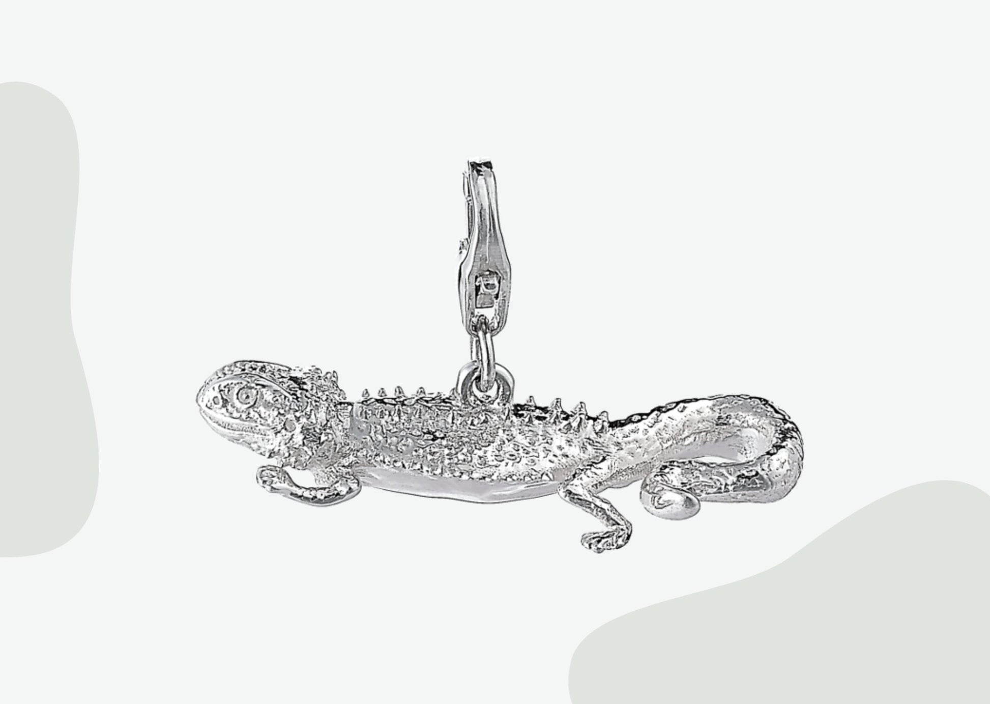 Bearded Dragon Silver Charm - MYLEE London