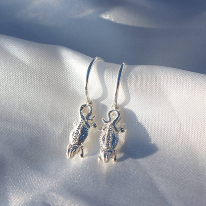 Bearded Dragon Silver Earrings - MYLEE London