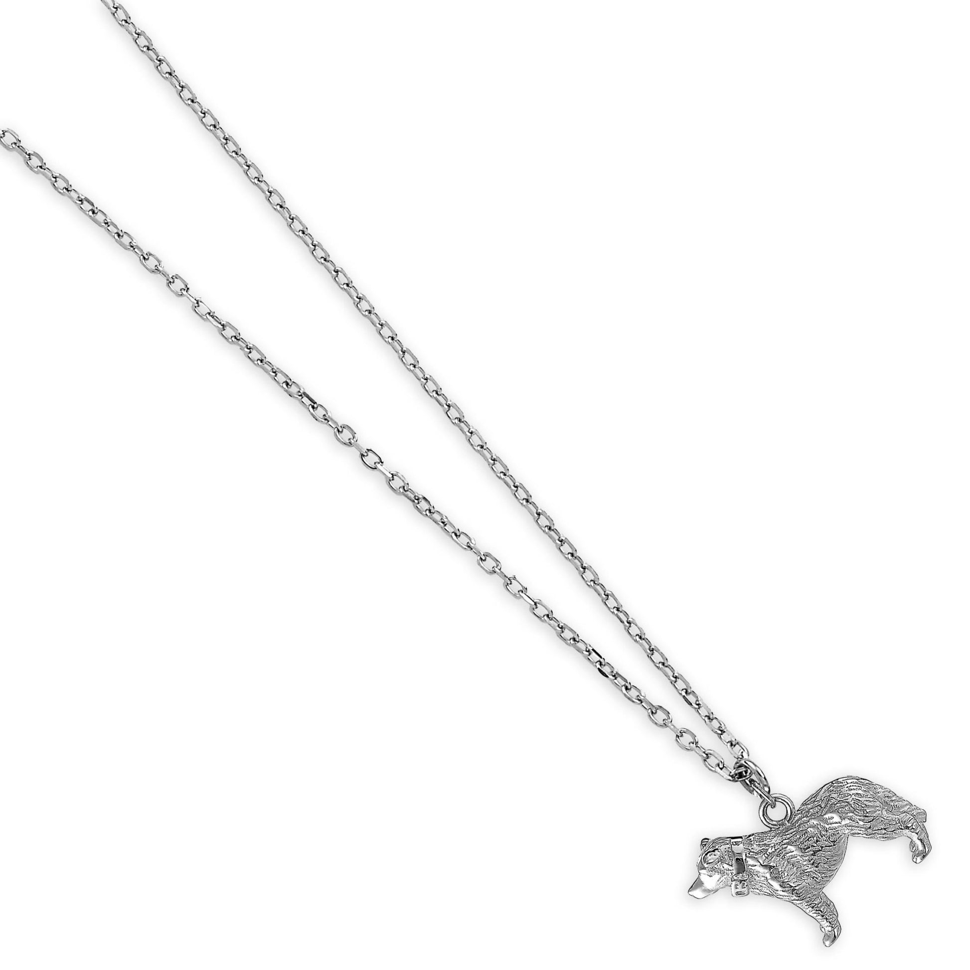 Border Collie Silver Necklace - Personalised - MYLEE London