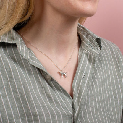 Border Terrier Silver Necklace - Personalised - MYLEE London