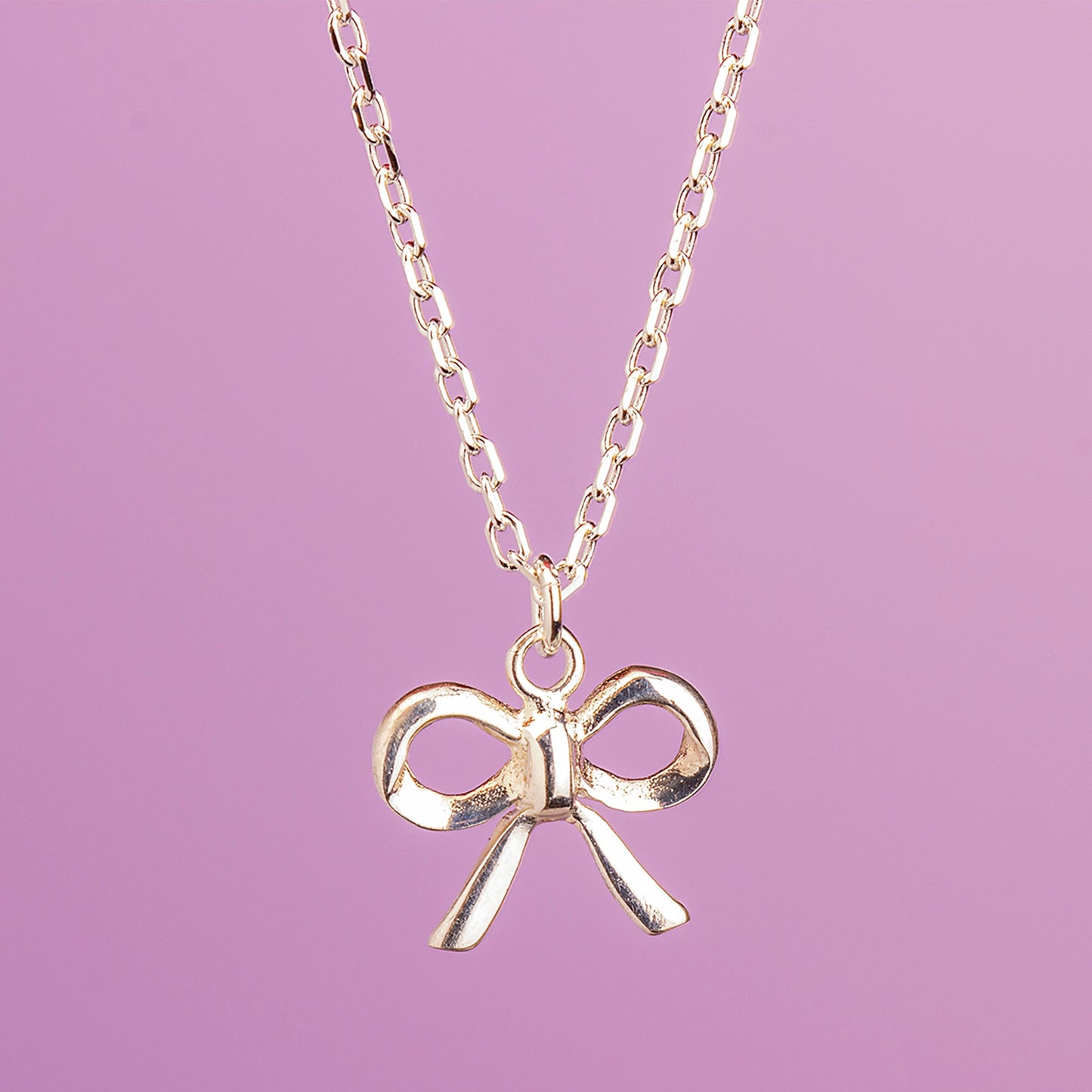 Bow Necklace - Sterling Silver - MYLEE London