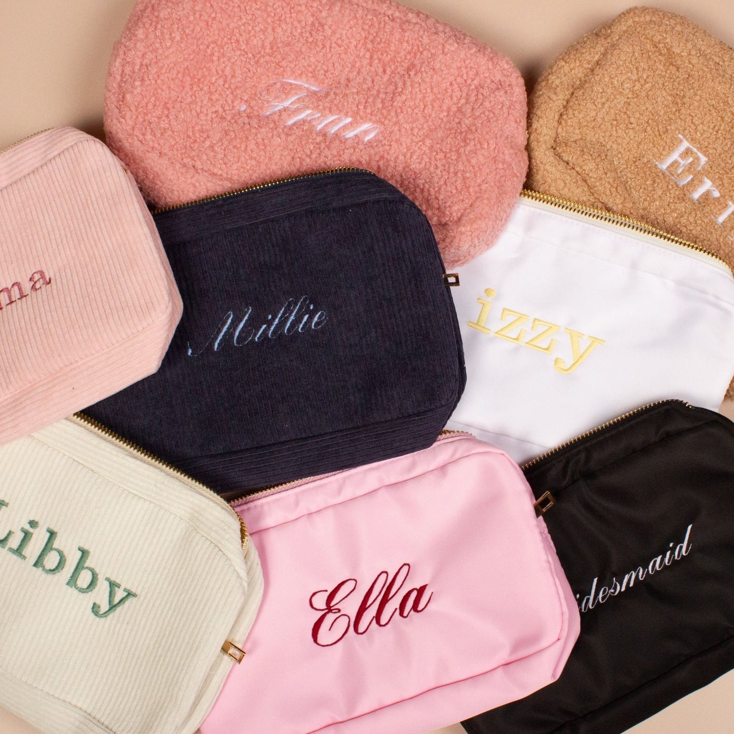 Bridal Embroidered Make - Up Cosmetics Bag - MYLEE London