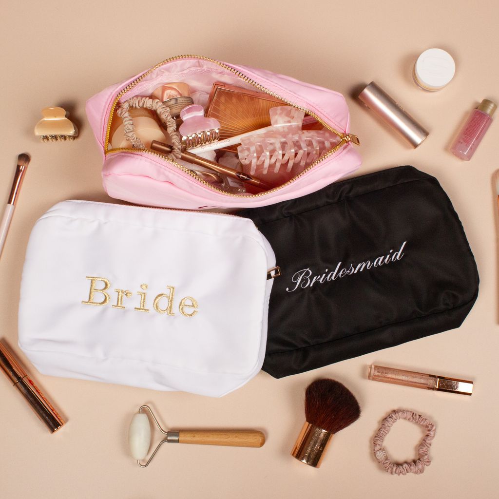 Bridal Embroidered Make - Up Cosmetics Bag - MYLEE London