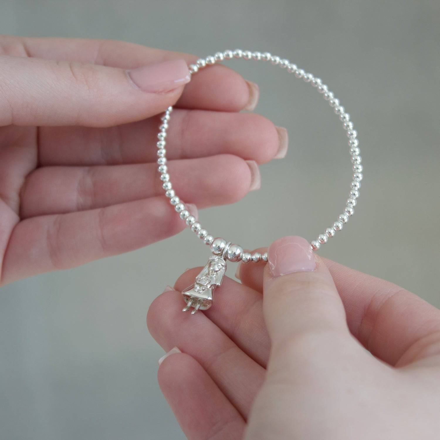 Bridesmaid Silver Ball Bead Bracelet - MYLEE London