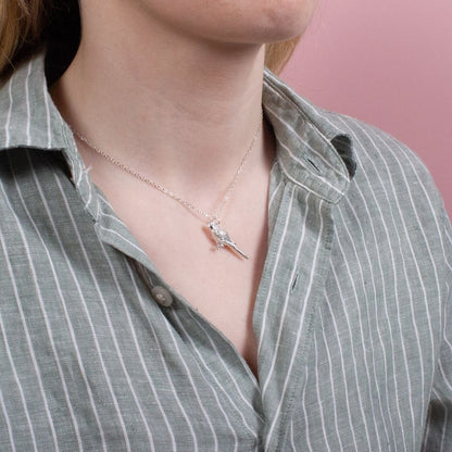 Budgie Silver Necklace - Personalised - MYLEE London