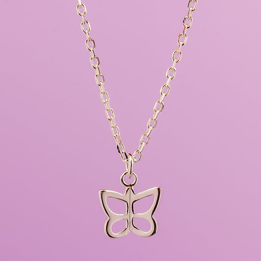 Butterfly Necklace - Sterling Silver - MYLEE London