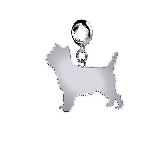 Cairn Terrier Silhouette Silver Charm - MYLEE London