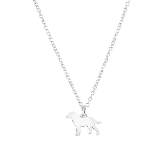 Chesapeake Bay Retriever Silhouette Silver Necklace - Personalised - MYLEE London