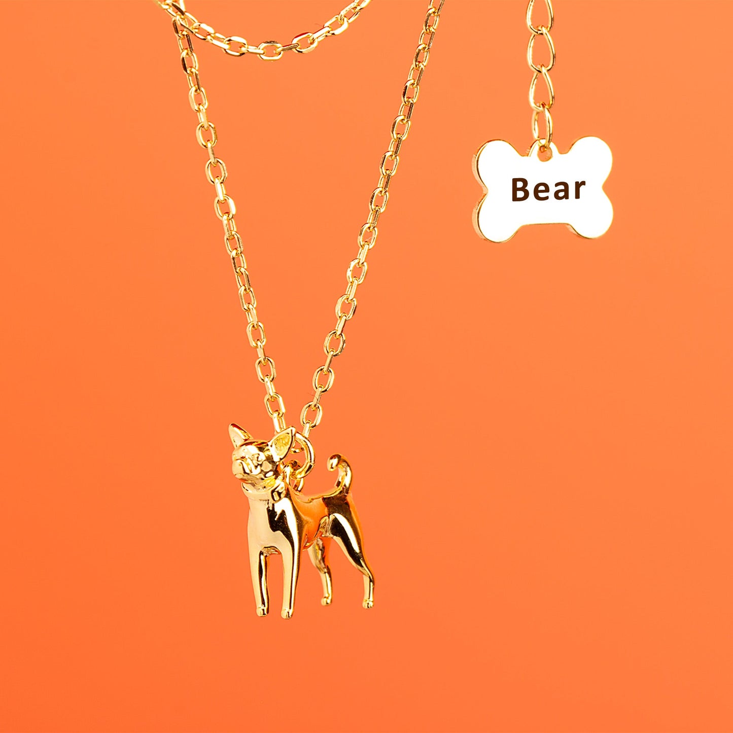 Chihuahua Gold Necklace - Personalised - MYLEE London