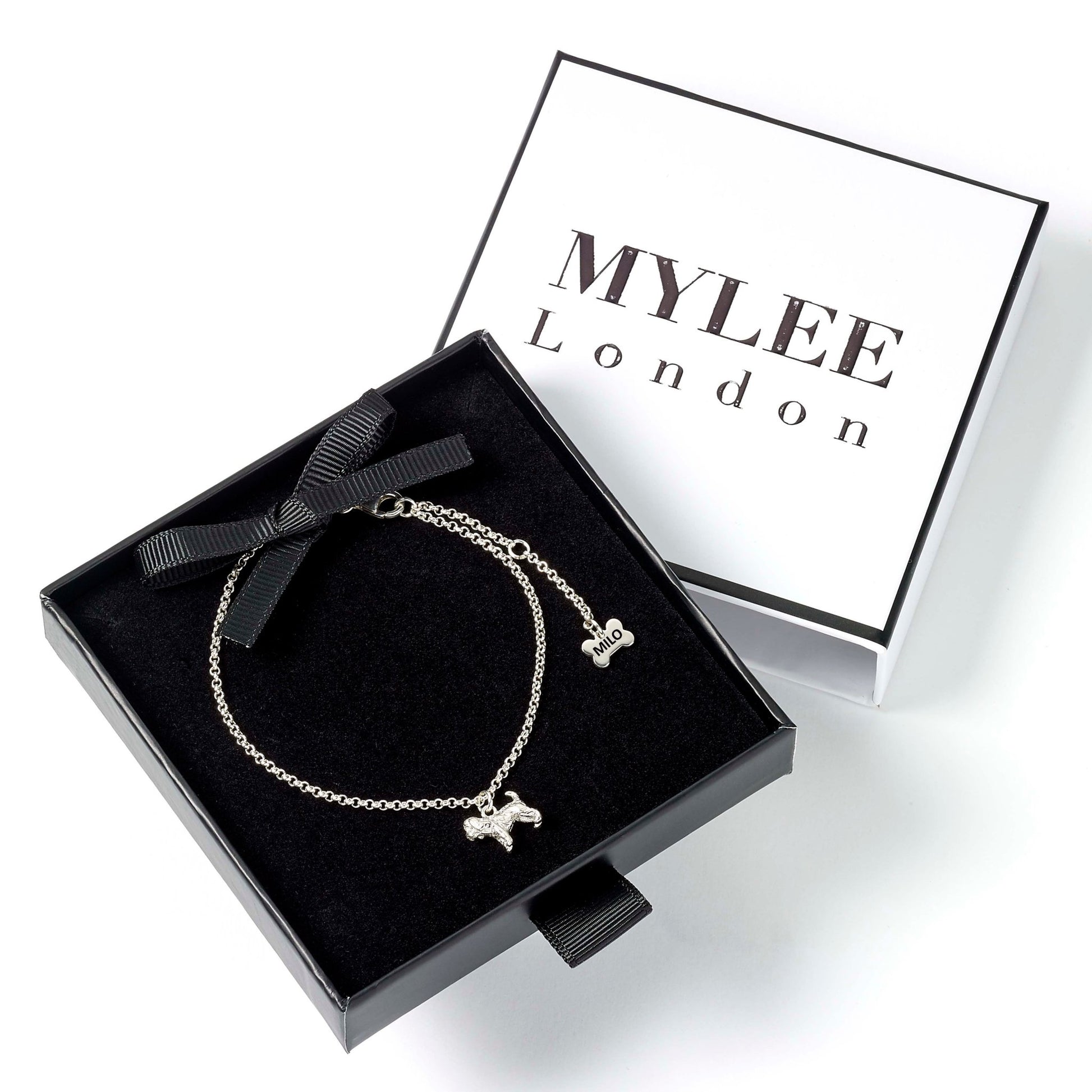 Cockapoo Dainty Chain Bracelet - Personalised - Sterling Silver - MYLEE London