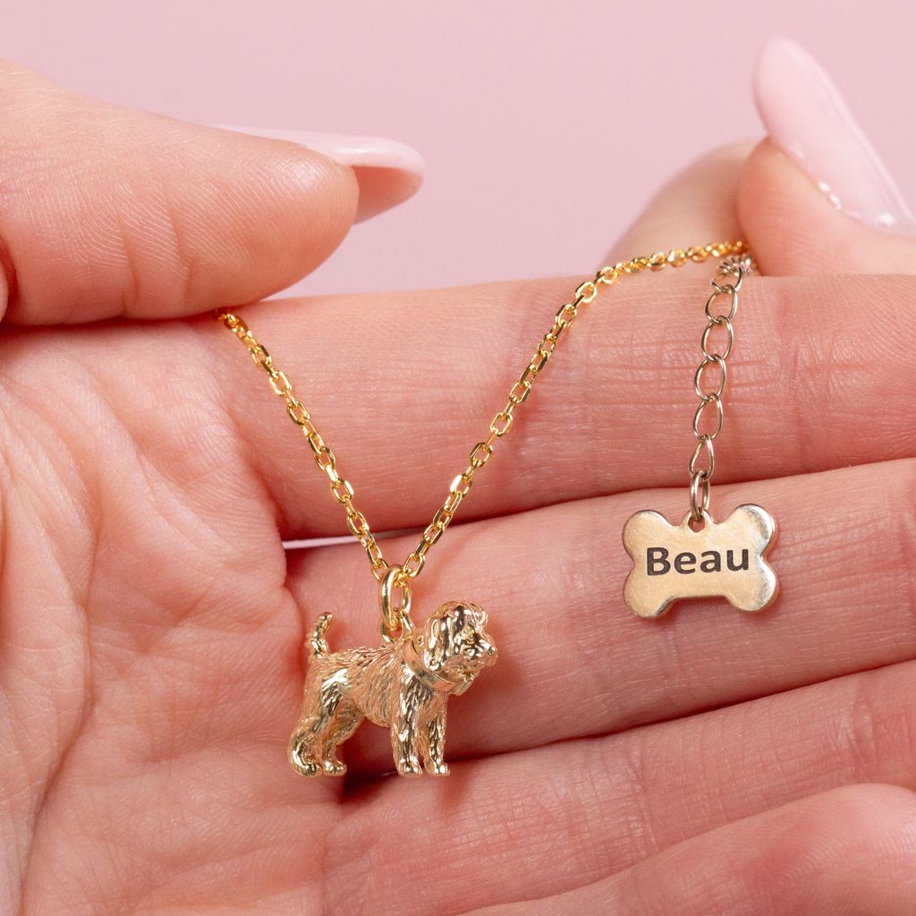 Cockapoo Gold Necklace - Personalised - MYLEE London