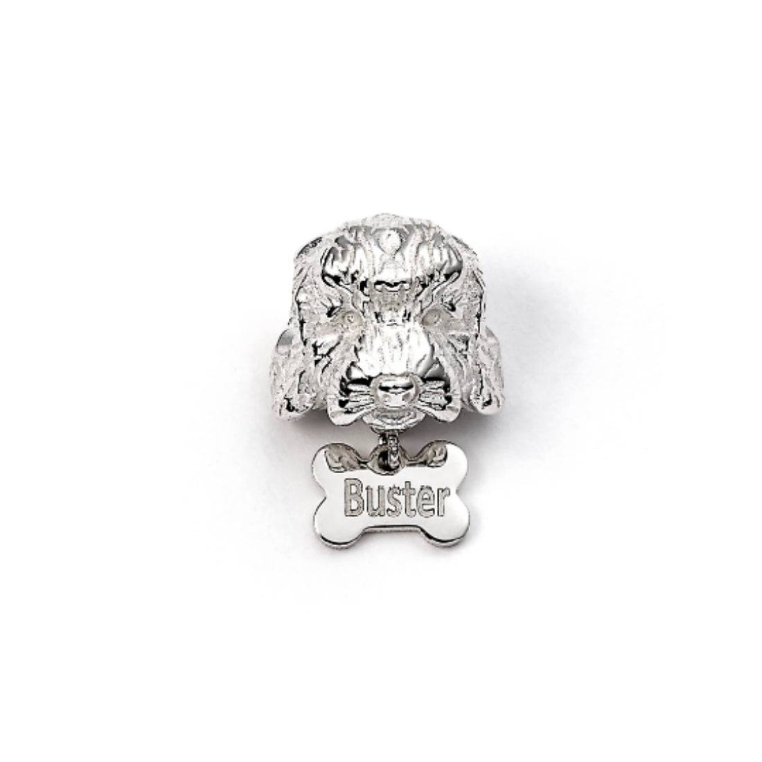 Cockapoo Head Silver Charm Bead - Personalised - MYLEE London