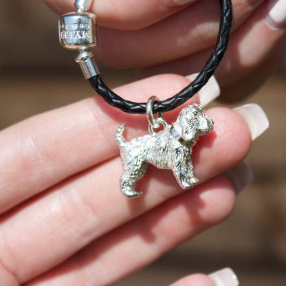 Cockapoo Silver Keyring - Personalised - MYLEE London