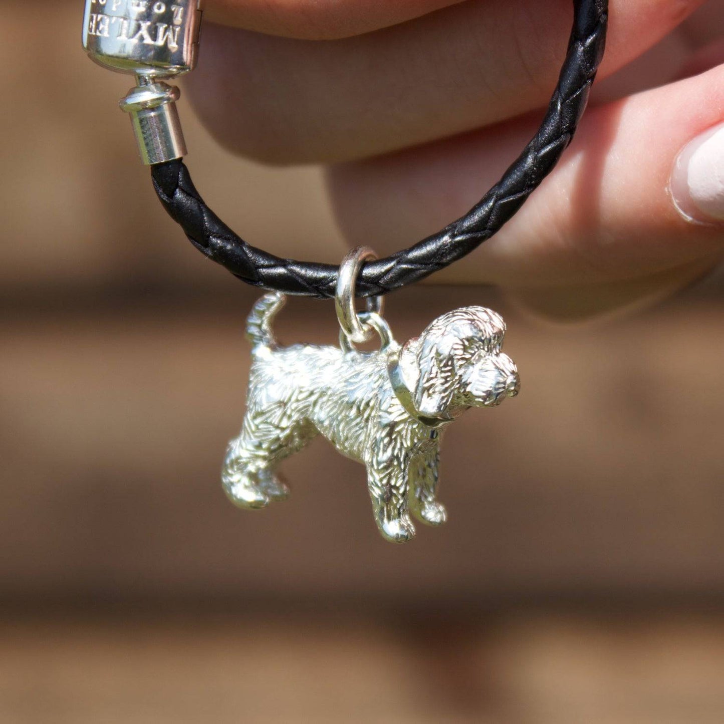 Cockapoo Silver Keyring - Personalised - MYLEE London