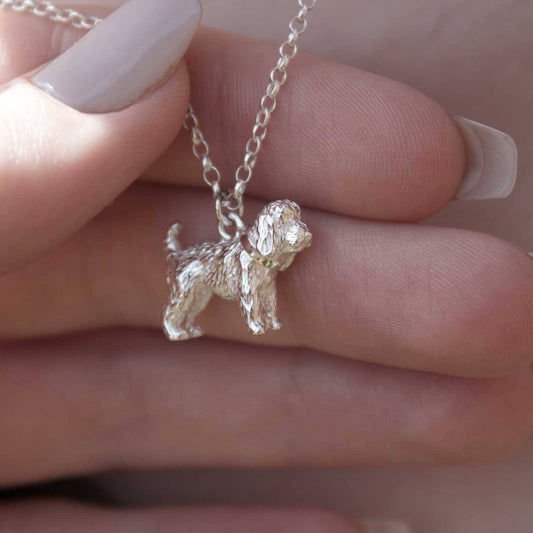 Cockapoo Silver Necklace - Personalised - MYLEE London