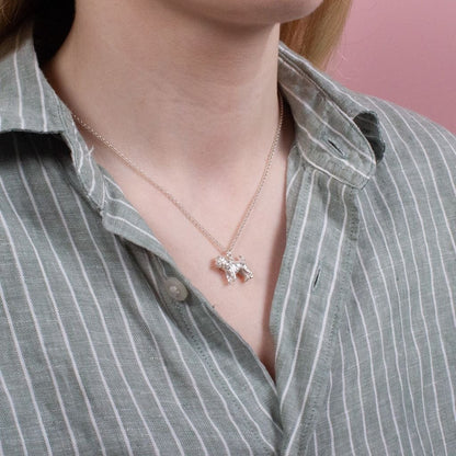 Cockapoo Silver Necklace - Personalised - MYLEE London