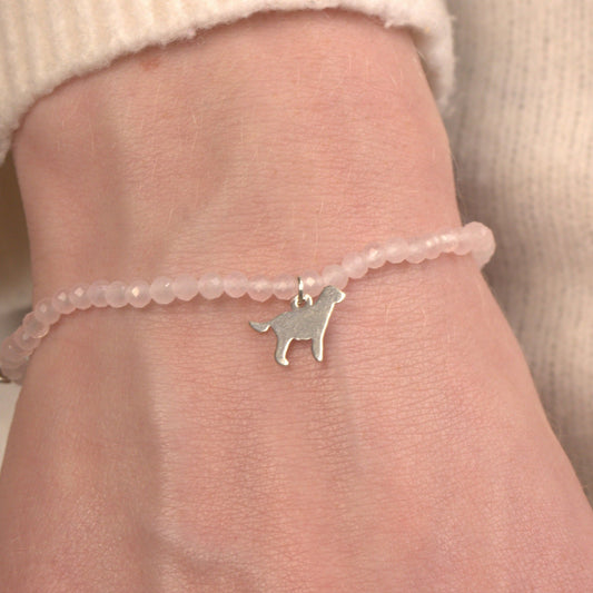 Cocker Spaniel Silhouette Crystal Bracelet - Personalised - MYLEE London