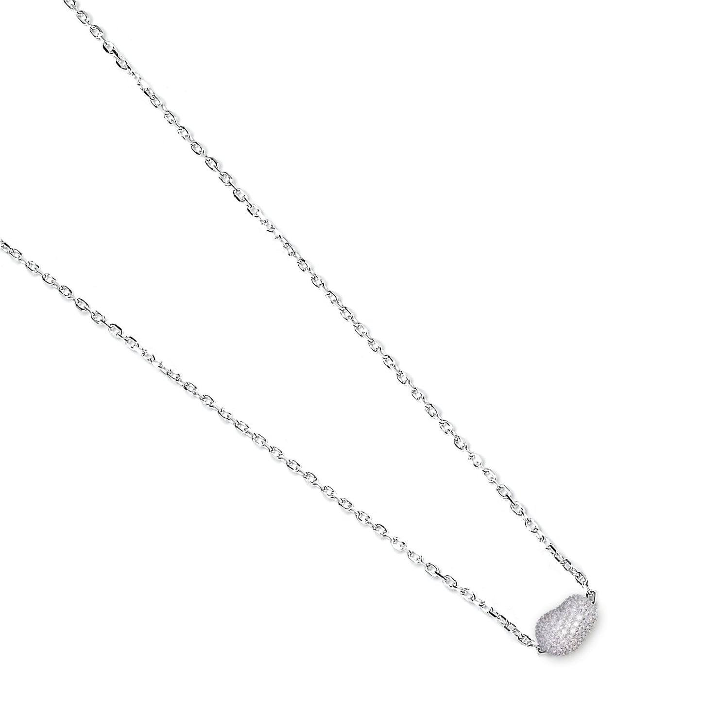 Crystal Bean Necklace - Sterling Silver - MYLEE London