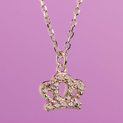 Crystal Crown Necklace - Sterling Silver - MYLEE London