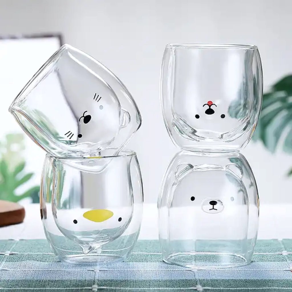 Cute Animal Double-Walled Glass - MYLEE London