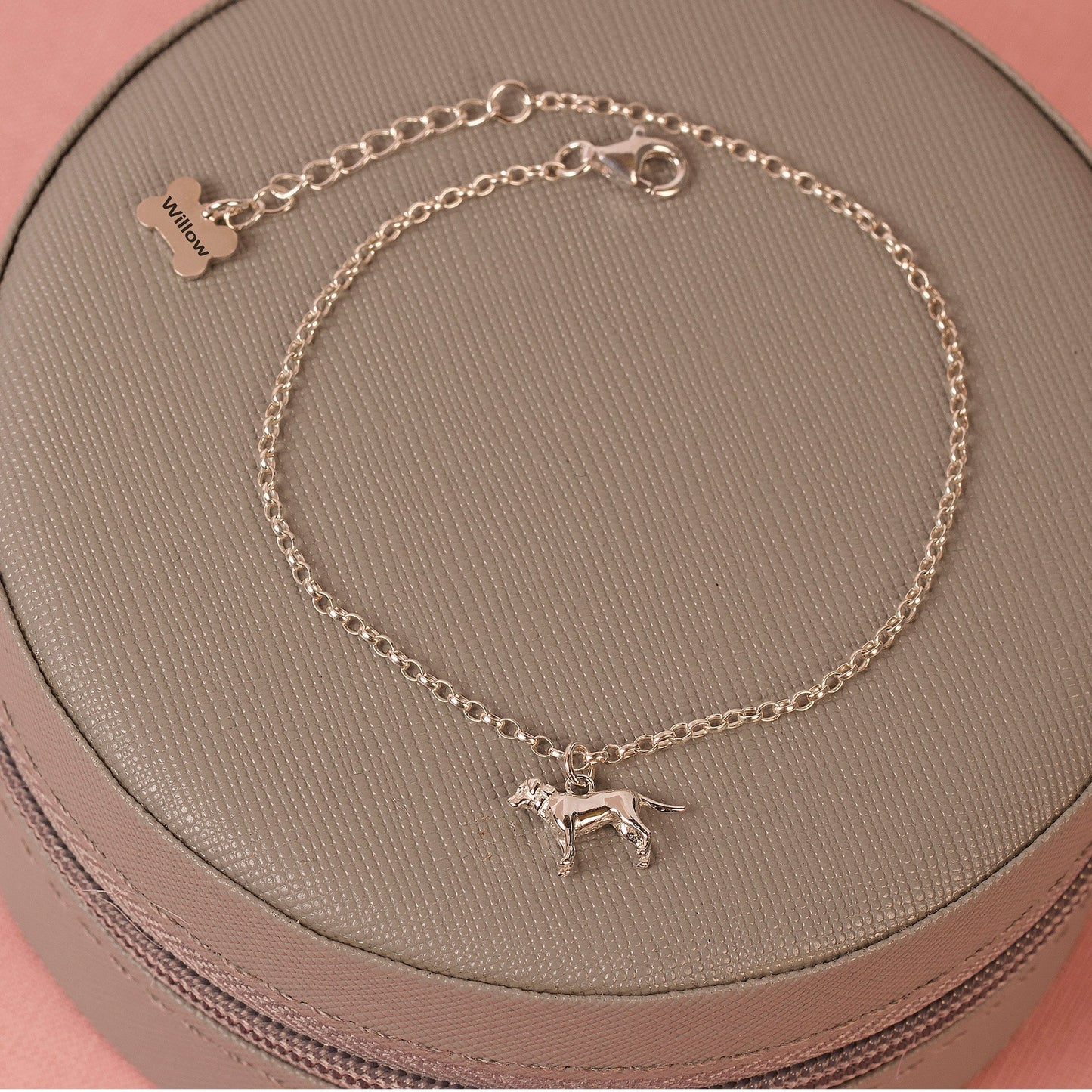 Dainty Chain Bracelet with Pet Charm - Personalised - Sterling Silver - MYLEE London