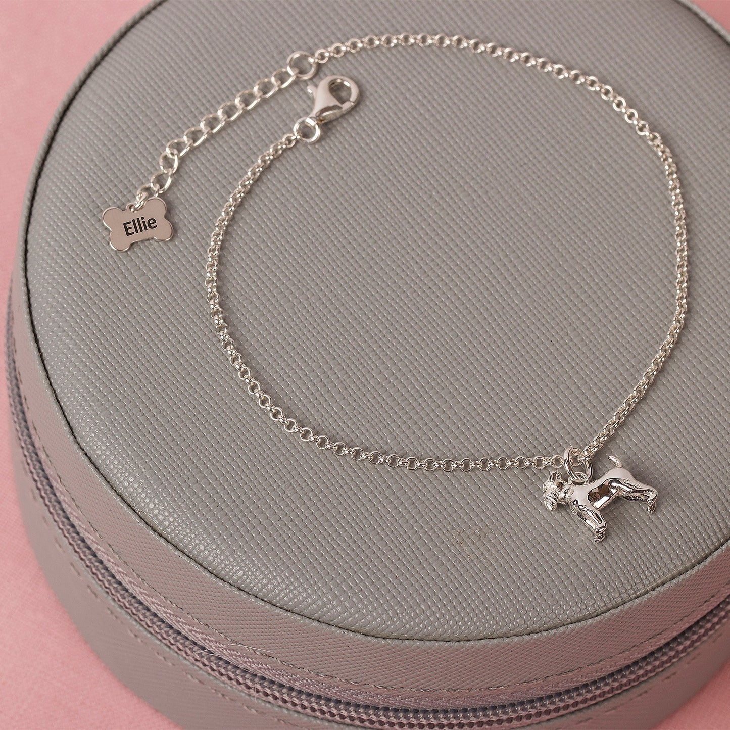 Dainty Chain Bracelet with Pet Charm - Personalised - Sterling Silver - MYLEE London