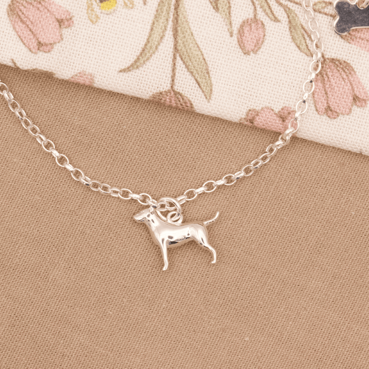 English Bull Terrier Dainty Chain Bracelet - Personalised - Sterling Silver - MYLEE London