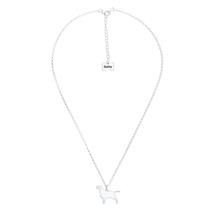 English Springer Spaniel Silhouette Silver Necklace - Personalised - MYLEE London