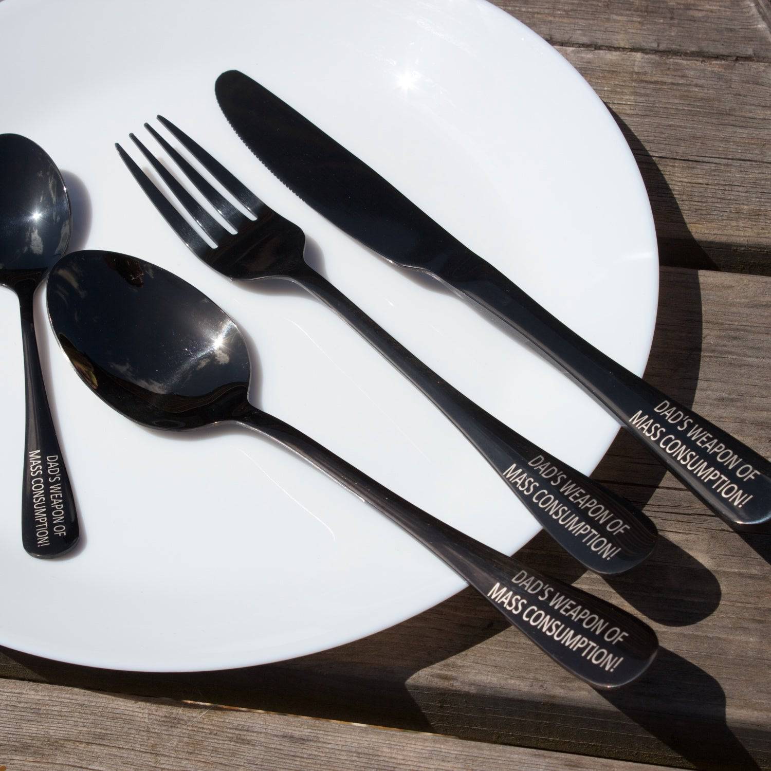 Father's Day Personalised 4 Piece Cutlery Set in Box - MYLEE London