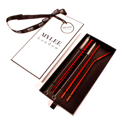 Father's Day Personalised Straw Gift Set with Free Gift Wrapping - MYLEE London