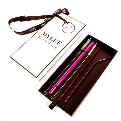 Father's Day Personalised Straw Gift Set with Free Gift Wrapping - MYLEE London