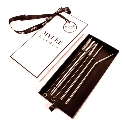 Father's Day Personalised Straw Gift Set with Free Gift Wrapping - MYLEE London