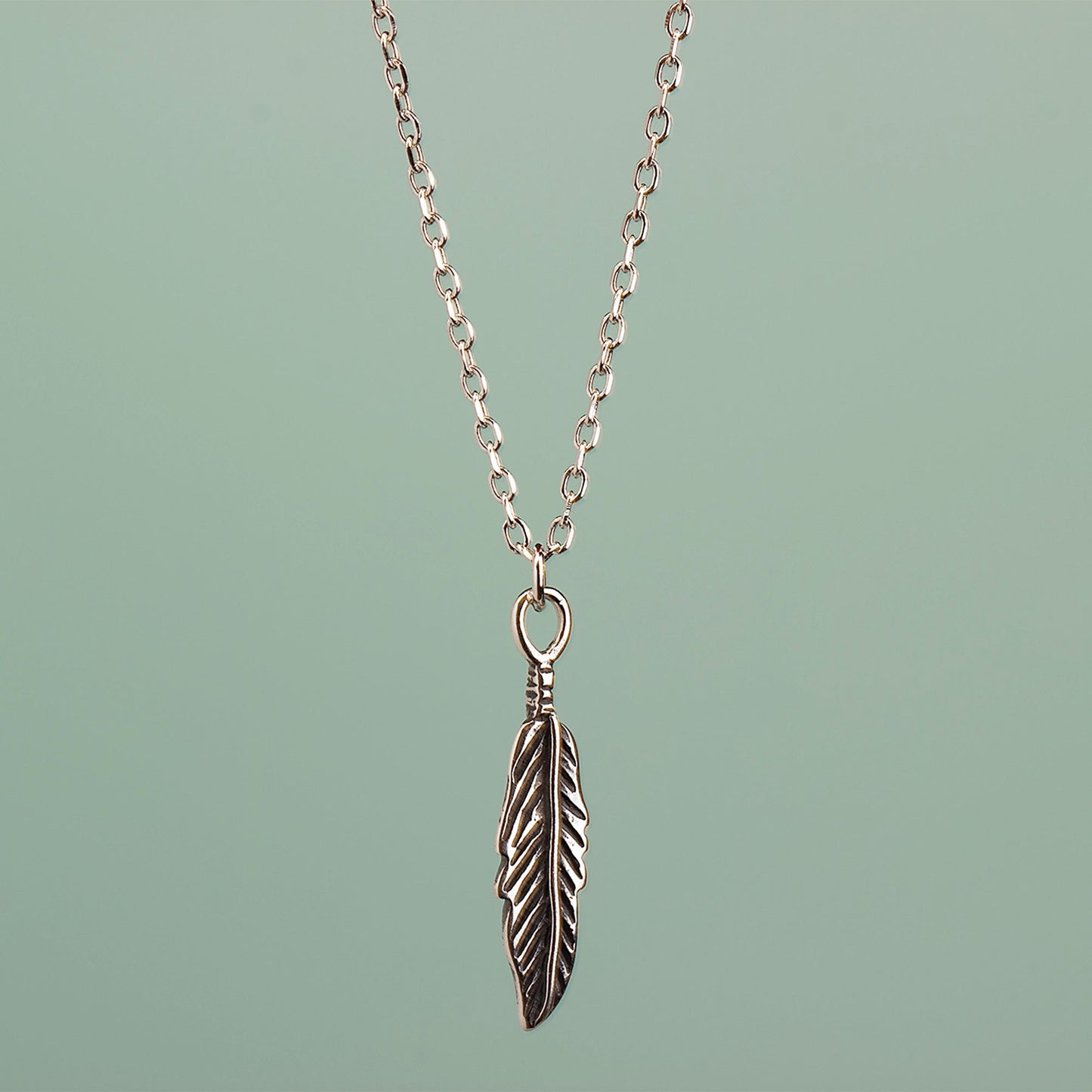 Feather Necklace - Sterling Silver - MYLEE London