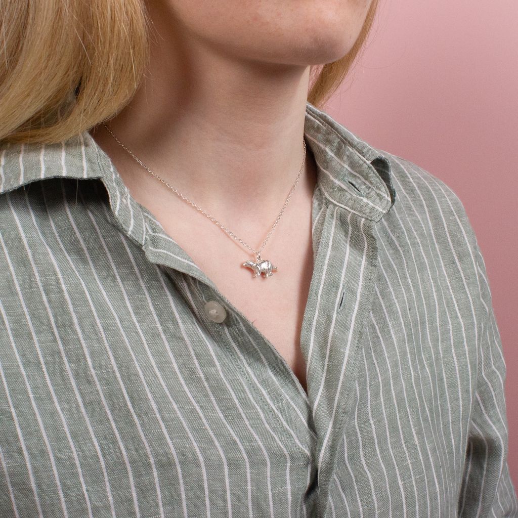 Ferret Silver Necklace - Personalised - MYLEE London