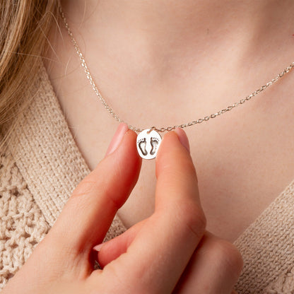 Footprint Necklace - Sterling Silver - MYLEE London