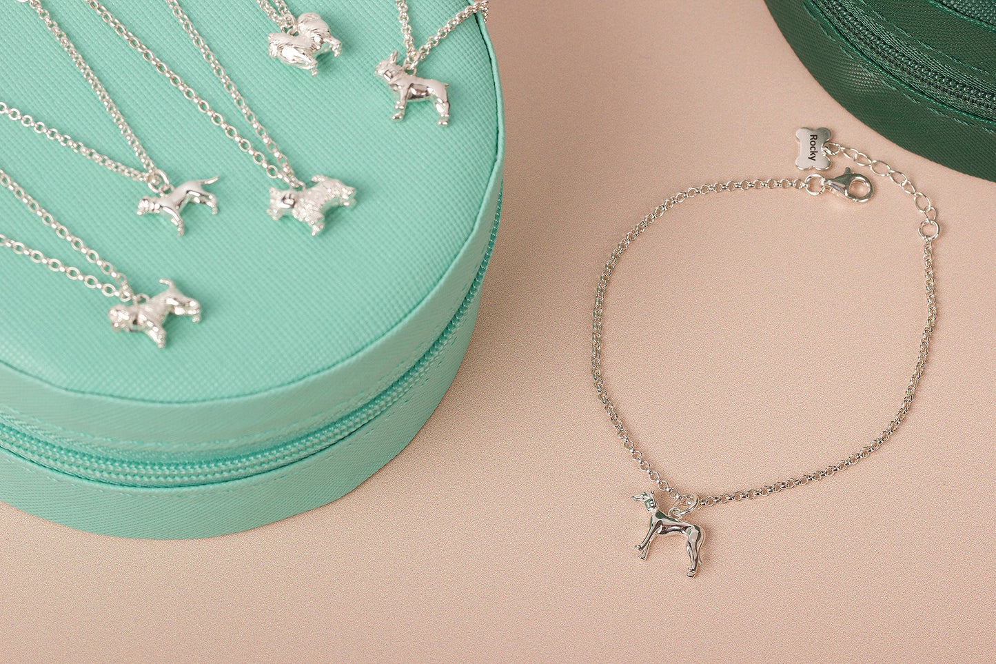 French Bulldog Dainty Chain Bracelet - Personalised - Sterling Silver - MYLEE London