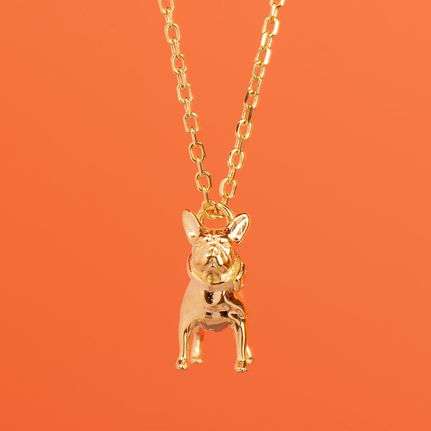 French Bulldog Gold Necklace - Personalised - MYLEE London