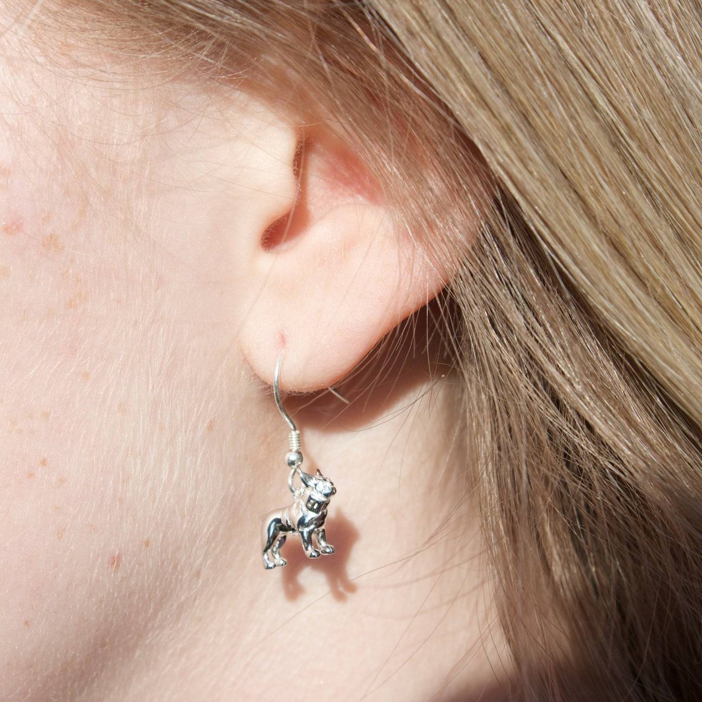 French Bulldog Silver Earrings - MYLEE London