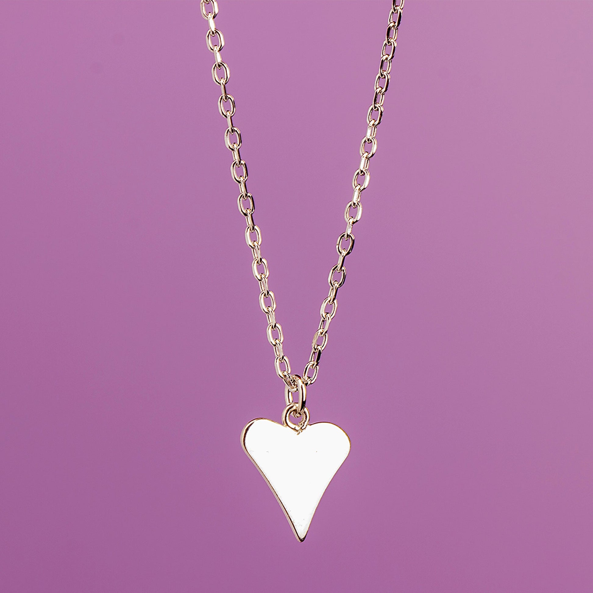 Funky Heart Necklace - Sterling Silver - MYLEE London