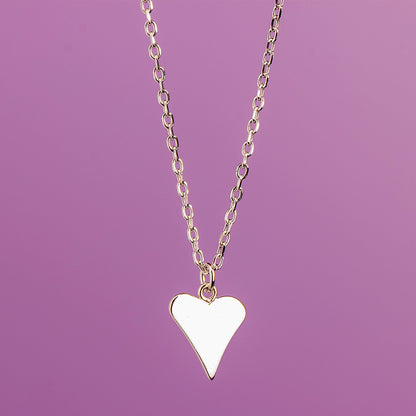 Funky Heart Necklace - Sterling Silver - MYLEE London