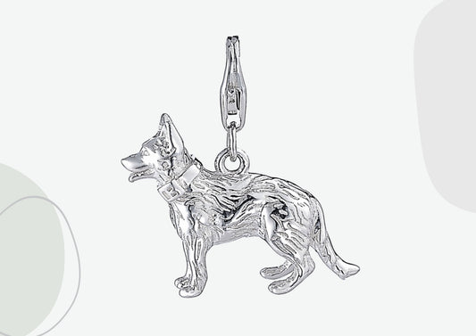 German Shepherd Silver Charm - MYLEE London